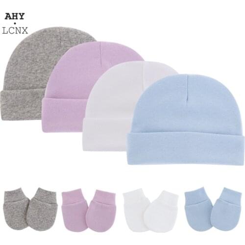 Winter Baby Hat Gloves Set Boy Girl Warm Cotton Kids Beanies Stuff Children Accessories Newborn Bonnet Babies Photography Props