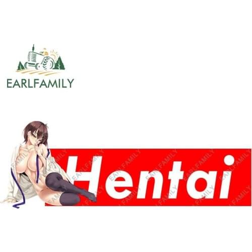 EARLFAMILY 13cm x 4.5cm for Hentai Sexy Girl Car Accessoires Stickers Graffiti Motorcycle Campervan Surfboard Windshield Decor
