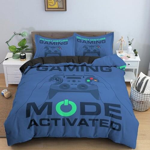 3d Gamer Duvet Cover Set For Boys Kids Gamepad Pattern Quilt Cover Bedding Set Custom Comforter Cover 2/3 Pcs Bed Set