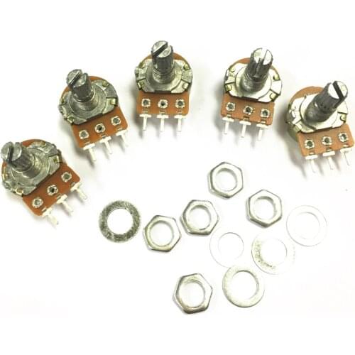 10PCS High Quality WH148 B200K Linear Potentiometer 15mm Shaft With Nuts And Washers Hot