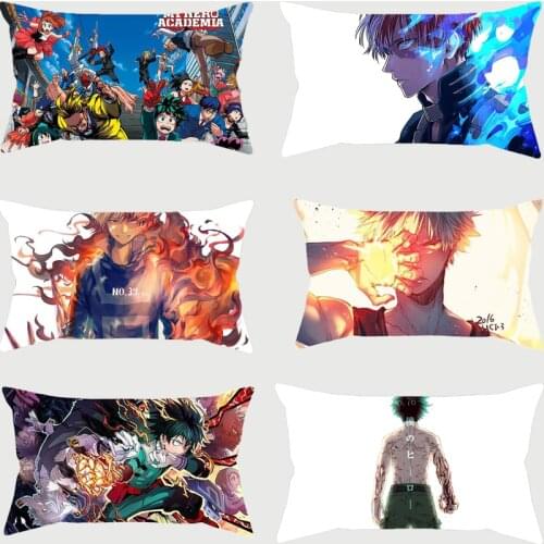 My Hero Academia Midoriya Izuku Deku Printed Pillow Cover Kawaii Soft Anime Pillow Case Cartoon Toys Pillowcase Christmas Gift