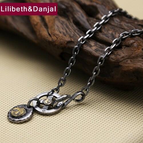 New 925 Sterling Silver Necklace Men Jewelry Punk Eagle Feather chain Pendant Necklace women Gift Fine Jewelry N12