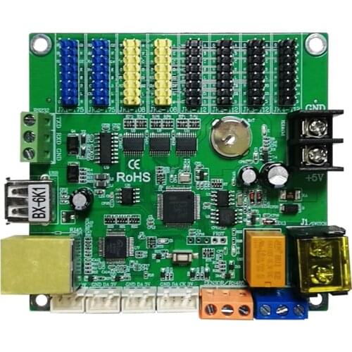 Onbon Single Dual Full Color Ethernet BX-6K1 Support WIFI/GPRS /Voice Broadcast 512*64 PIXELS