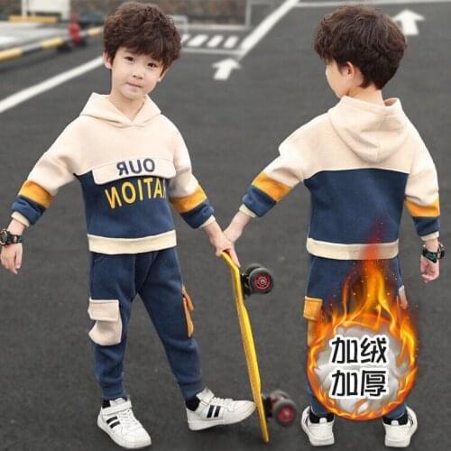 2021Autumn winter Clothes Warm Girl Suit Kids Cotton Tracksuit For Boys Girl Costumes Children Clothing Pants Set Girls Clothing