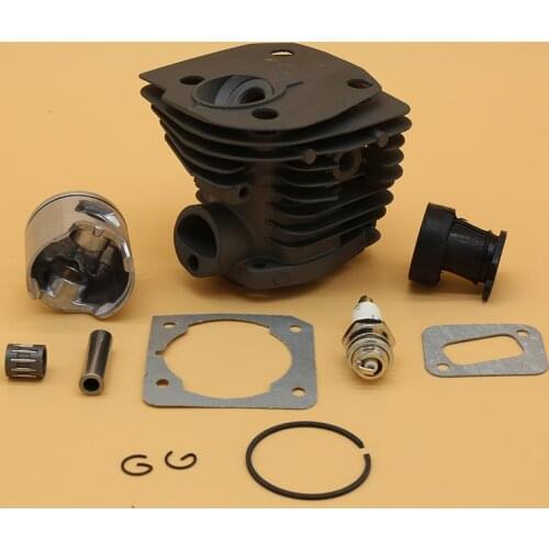 44mm Cylinder Piston Bearing Intake Manifold Spark Plug Gasket Kit Fit For HUSQVARNA 350 Gasoline Chainsaw Motor Spare Parts