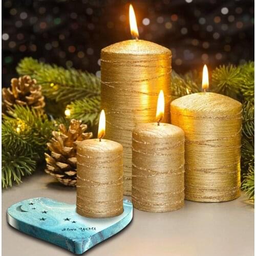 Transparent Silicone Mold Heart Candle pad coaster mould Silicone Mold Silicone Mold 1 pcs