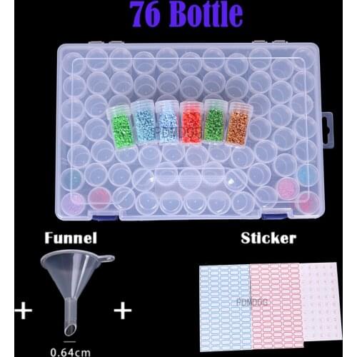 Transparent Compartment Storage Box Diamond Embroidery Storage Box Diamond Painting Accessory Clear Case Beads Carry Organizer