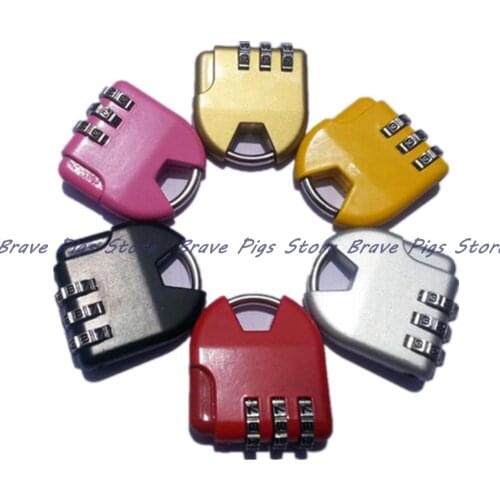 Travel Padlock Anti-theft Backpack Small Padlock Resettable 3 Digit Combination Suitcase Password Code Lock Padlock