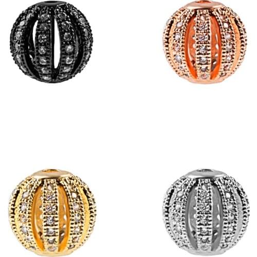 DIY Multi-Color And Versatile Accessories Hollow Round Spherical Earrings Bracelet Connector To Make Luxury Jewelry Accessories