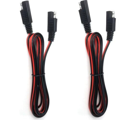 DIY 2 PCS 18AWG 200CM SAE to SAE Extension Cable Quick Disconnect Wire Harness SAE Connector Quick Disconnect Extension Cable