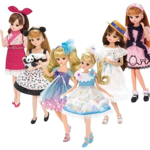 Girls' family dress change series toys licca long haired Princess Lijia dolls