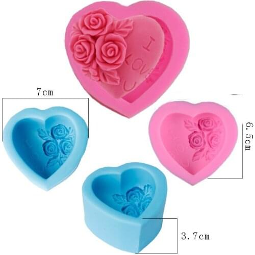 3D heart shape silicone cake decorating tool silicon mold Eco-Friendly fondant decorating kithchen accessories tools DIY