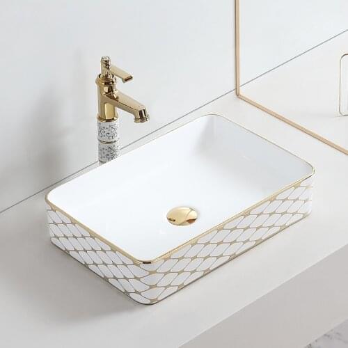 Modern Porcelain Above Counter White Ceramic Bathroom Vessel Sink Art Basin Wash Basin for Lavatory Vanity Cabinet athroom Sink