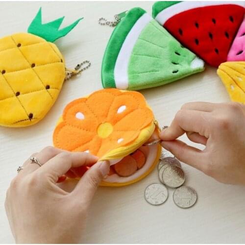 Novelty ALL Fruits Gift 10CM Coin BAG , Summer Strawberry Ladys Coin Purse Bag Wallet Pouch Case BAG