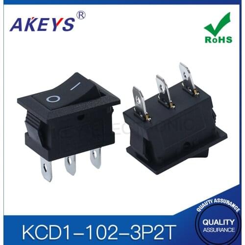 20PCS KCD1-102-3P 3PINS 15*21mm second gear Power switch rocker switch for Water dispenser