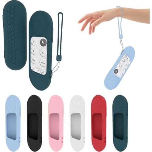 Scratch Resistant Set-top Box Silicone Case Precise Position Protective Cover for-Google Chromecast TV 2020 Remote Shell