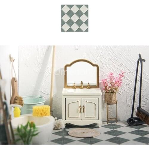 1:12 Miniature Dollhouse Floor Board Furniture For Barbies Blyth BJD Doll Kitchen House Furniture Decoration Accessories