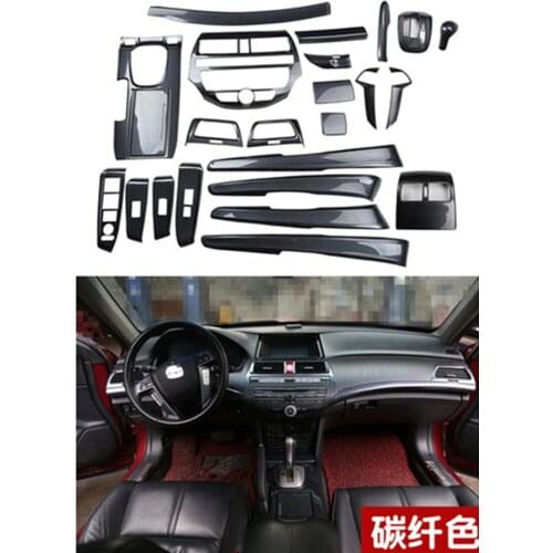 1lot Car stickers ABS carbon fiber grain inside decoration cover for 2008-2013 HONDA Accord 8 MK8