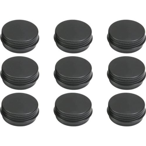 200pcs 10g Black Aluminum Tin Cans 10ml Metal Container Screw Top Cans Empty Cosmetic Sample Containers Candle Travel Tins