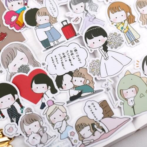 25pcs Cute girl Stickers Crafts And Scrapbooking stickers kids toys book Decorative sticker DIY Stationery