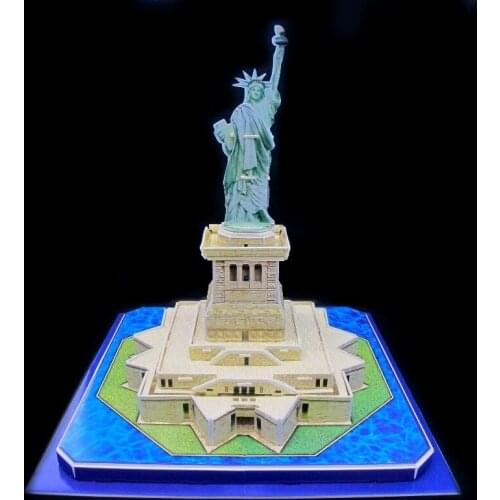 Simulation architecture america toy 3d Three-dimensional Jigsaw Puzzle Simulation Architecture America Paper Craft Statue Of