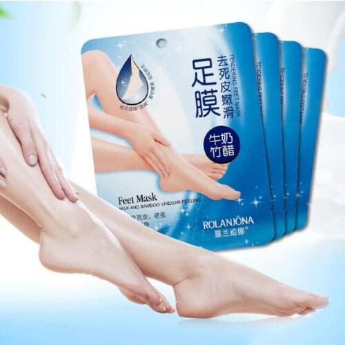 5pairs Super Exfoliating Foot Mask Socks For Pedicure exfoliator socks feet Care for Dead remover Skin New