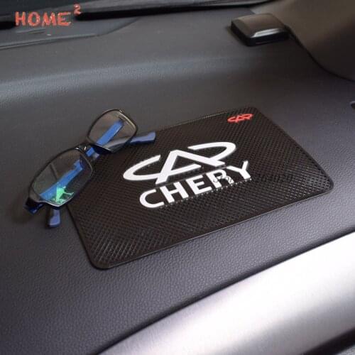 Car Styling PVC Pad Non-slip Mat Fixed Cell Phone Glasses Mat Auto Supplies for Chery Logo for fulwin qq amulet tiggo