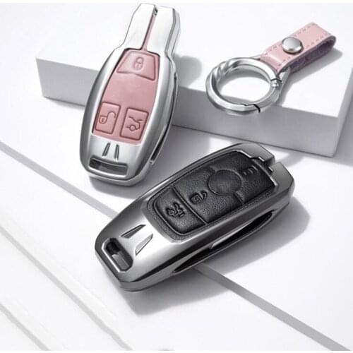 Zinc alloy Car Remote Key Case Cover Shell Fob For Mercedes Benz A B C E S Class W204 W205 W212 W213 W176 GLC CLA CLA AMG W177