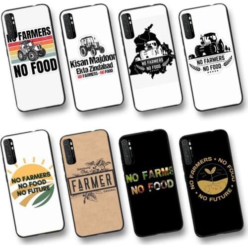 No Farmers No Food Phone Case For Xiaomi 8 8lite 9t Se 10 10pro Note2 3 10lite MIX2 S MAX2 3 F1 A1 2 Cc9pro