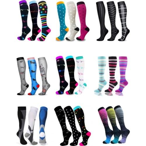 Multi Pairs Dropshipping Compression Stockings Unisex Varicose Veins Socks Medical For Men & Women Nurse Running Flight Travels