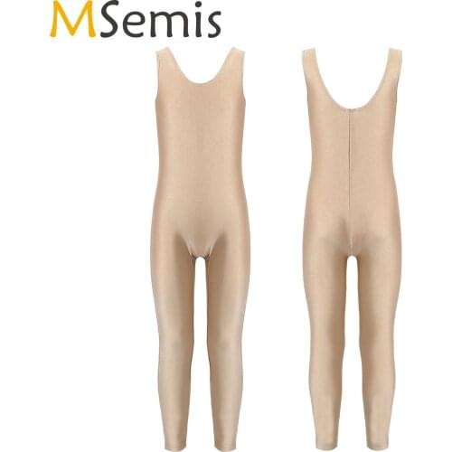 Kids Sleeveless Ballet Dance Leotard Girls Skin-Tight Elastic Gymnastics Costumes Gym Yoga Sports Unitards Ballerina Bodysuit