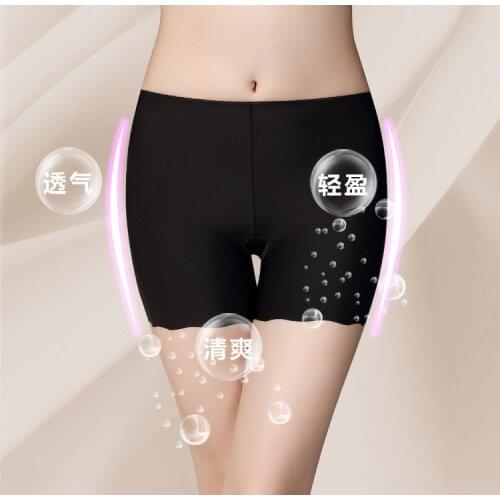 KJ239 Women Hot Sale Safety Short Pants Female Comfortable Seamless Ice Silk Breathable Panties Women High Waist Intimates