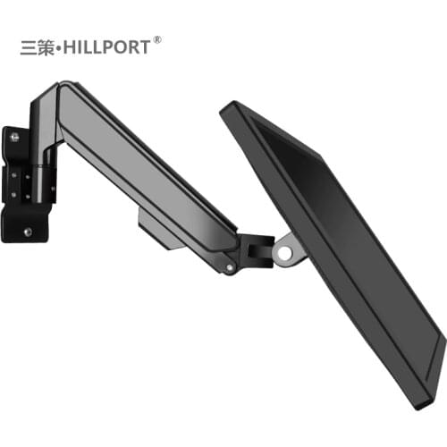 HILLPORT Full Motion Monitor Holder Gas Spring Arm LED LCD TV Wall Mount 10"-32" Aluminum Alloy 180 Degree Loading 2-9kgs W31