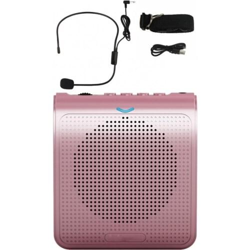 K100 Portable Audio Speaker Megaphone Voice Amplifier Loudspeaker Microphone Waist Band Clip Support FM Radio TF MP3