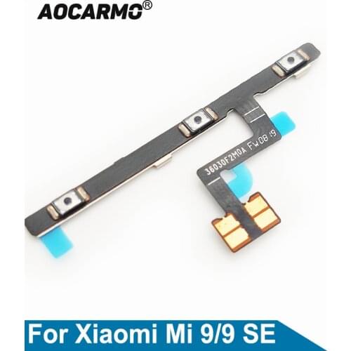 Aocarmo Power Volume Buttons Flex Cable Replacement Parts For Xiaomi Mi 9 SE Mi9