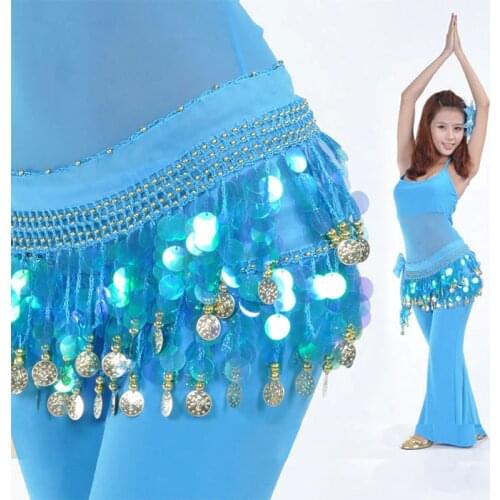 Belly dance costume clothes indian dance belt waist chain hip scarf women girl dance,11 colors