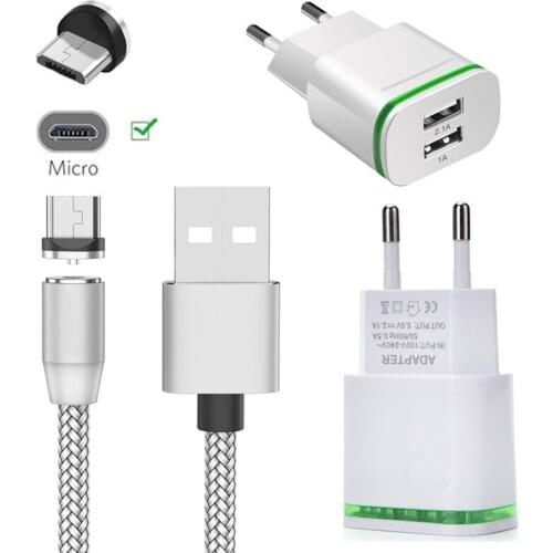 For Samsung Oppo F5 F11 Huawei P Smart Redmi 5 6 7A HTC Desire 12 One M9 Android Magnetic Micro USB Cable Mobile phone charger