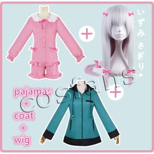 Eromanga Sensei Izumi Sagiri Cute Pajamas Nightgown Sleepwear Tops Pants Uniform Outfit Anime Cosplay Costumes Women Girls Coat