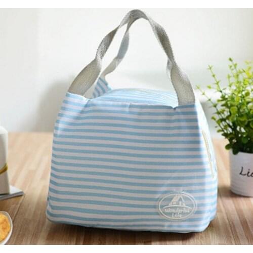 Fashion Lunch Holder Leisure Portable Thermal Insulated Lunch Bag Travel Camping Food Storage Bag Lady Carry Food Tote