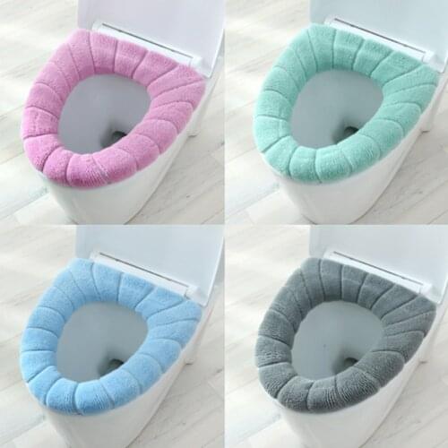 Comfortable Coral Bathroom Toile Soft Washable Toilet Seat Cover Mat Set for Home Decor Closestool Mat Case Toilet Lid Cover