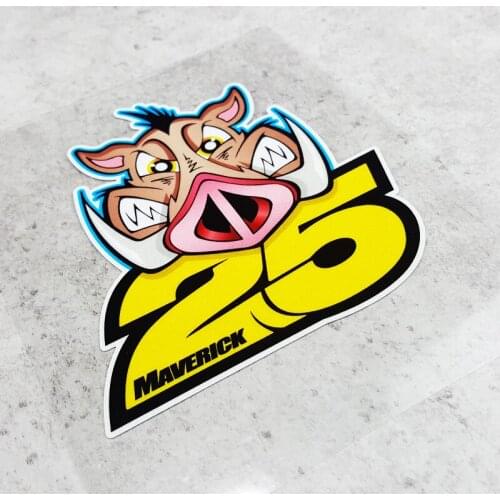NO.S137 Motorcycle Racing Stickers 25 Maverick Cartoon Reflective Motorbike Helmet Fuel Tank Stickers Decals