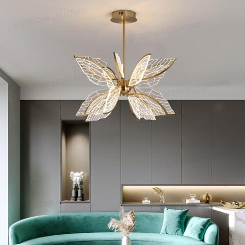 New Nordic post-modern butterfly chandelier net red art simple living room dining room lamp light luxury study homeowner bedroom