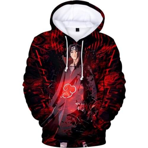 2021 Spring New Sasuke/Kakashi Hoodies Men/womens Hoodie Sweatshirt Fashion 3D Printed Cartoon kids Casual Akatsuki Pullovers