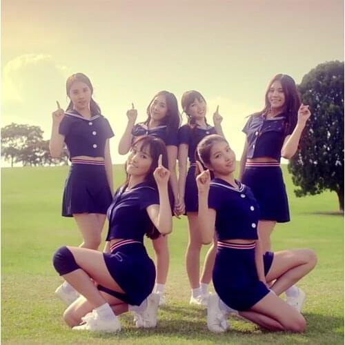 New Korean Girls Group Jazz Dance Costumes College Style Kawaii Hip Hop T-Shirts Women Stage Performance High Waist Shorts Suit