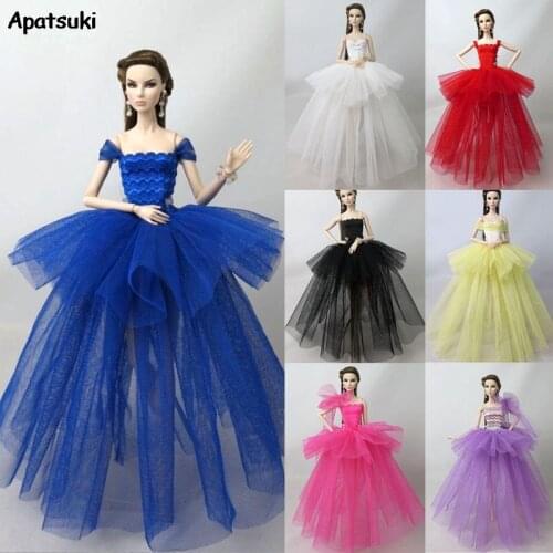 9pcs/lot Doll Clothes For Barbie Doll Outfits Clothes for 1:6 Dolls Party Dresses For 1/6 BJD Dolls House Accessories Kids Toy