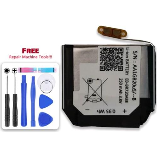 Original Kikiss EB-BR720ABE 250mAh Battery For Samsung Gear S2 S 2 Classic R732 BR720 Bateria