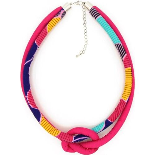 KparcoTa Necklaces collar handmade bohemian ethnic colour choker Women new Jewelry round rope pure fabric holiday birthday gift