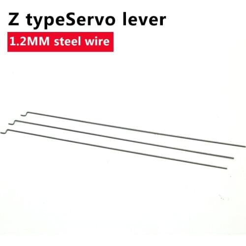 10PCS Z-type Steering Gear Lever Diameter 1.2mm Stainless Steel Pull Rod Length 1.9cmServo Lever for RC Airplane/Boat 1 order