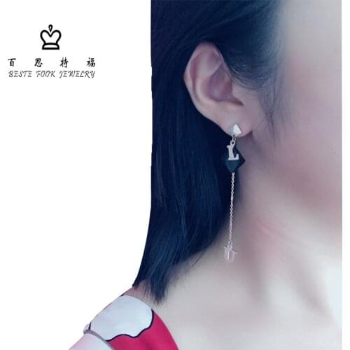 Letter Stainless Steel Earring Drop Dangle Earrings Exaggerated Stainless Jewelry Long TISCO Steel From Beste Fook