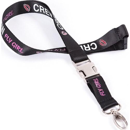 FLY GIRL FLY BOY Lanyard for Pilot License ID Holder Metal Buckle for Flight Crew Airman Unique Gift